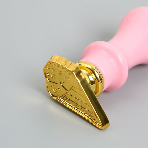 Печать для сургуча с пластиковой ручкой фигурная «Рожок мороженого», 6.3 см