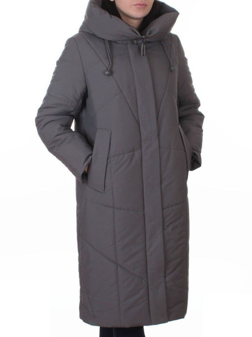 A616 GRAY Пальто зимнее женское (верблюжья шерсть, 120 гр. холлофайбер)