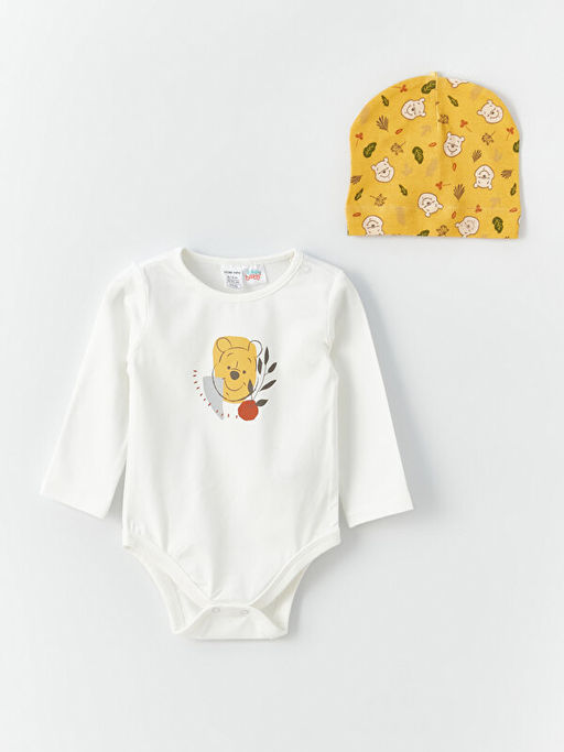Winnie the Pooh Bask?l? Erkek Bebek 3l? Tak?m - Waikiki фото 2
