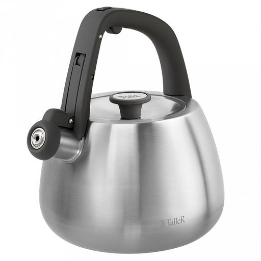 Чайник из нержавеющей стали 2,2л Reynard s0,6мм, дно s0,6мм, со свистком, с рычажным механизмом, матовая полировка снаружи и внутри, пластмассовые ручки с покрытием soft-touch, TalleR (Китай) - Домашняя мода фото 3