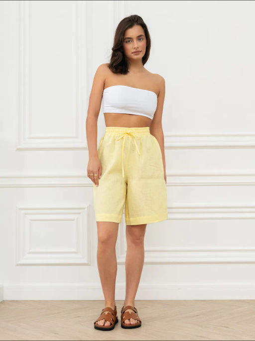 Шорты женские Лён-2 Светло-голубой - Modamica фото 26