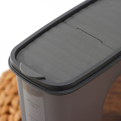 Ёмкость для хранения сыпучих продуктов IDEA «Бест», 2 л, 9.5×19 см, прозрачная, крышка серая