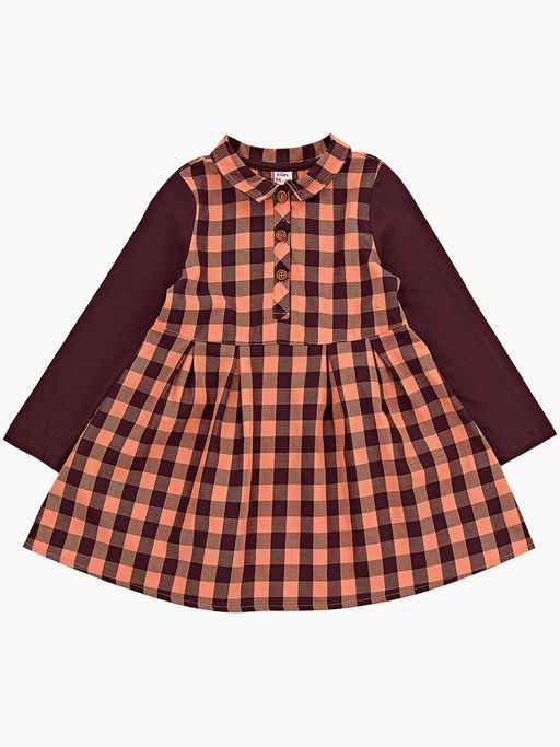 Платье UD 3891 оранж.клетка - Mini maxi фото 6
