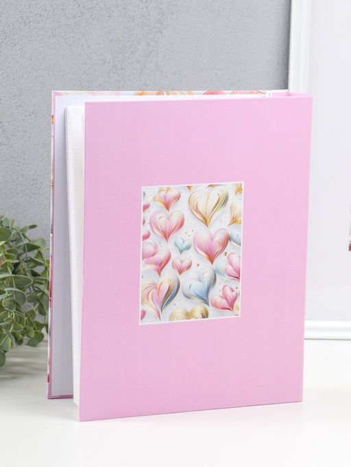 Фотоальбом на 200 фото 13×18 см «Воздушные сердца», в коробке, 5.5×23.5×29.5 см
