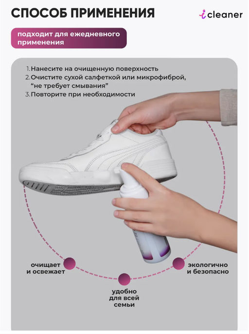 iСleaner Пенный очиститель Sole-White 150 ml - Icleaner фото 11