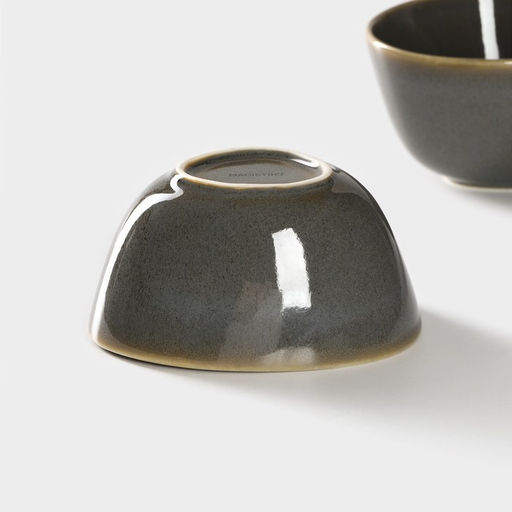 Набор салатников фарфоровых Magistro Fog, 2 предмета: 340 мл, серый  фото 4