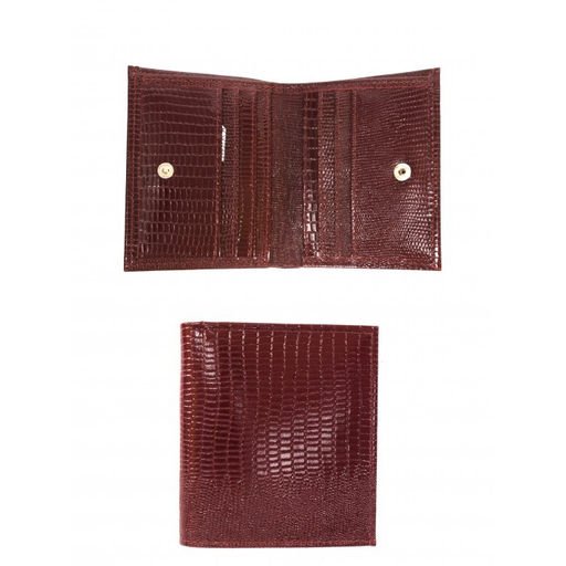 Портмоне женское Croco-ПР-917 натуральная кожа 2 отд, 6 карм, бордо игуана (78) 265139
