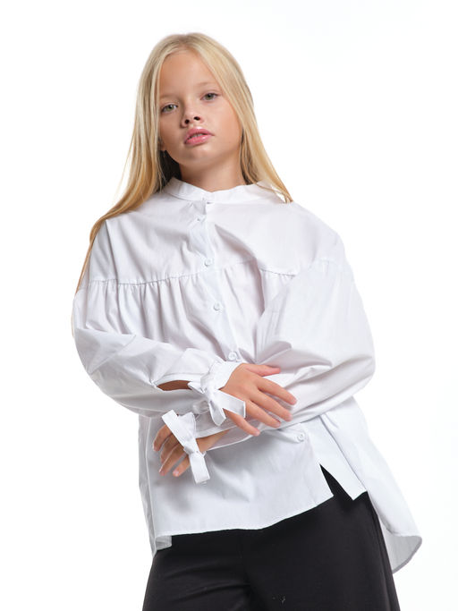 Рубашка для девочки подросткам школьная форма UD 8016 белый - Mini maxi фото 6