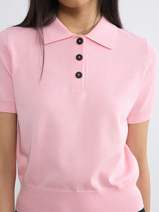 Polo Yaka Kad?n Triko Kazak