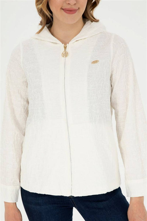 Женская белая рубашка с длинным рукавом - U.s. polo assn фото 6