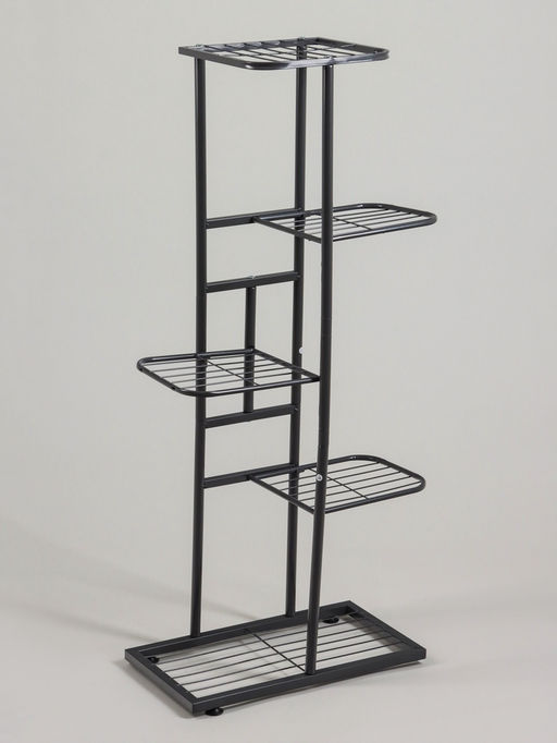 Подставка для цветов Greengo, 5 полок, 44×22×95 см, напольная, металл, тёмно-серая