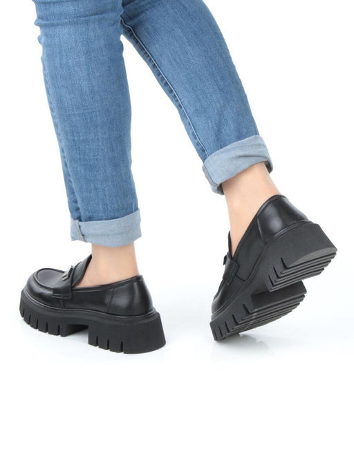 01-C1808-1 BLACK Ботинки демисезонные женские (натуральная кожа) - Фабричный китай фото 3