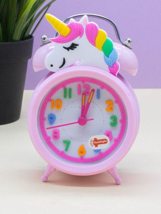 Часы-будильник Cute unicorn, pink (13х9 см)