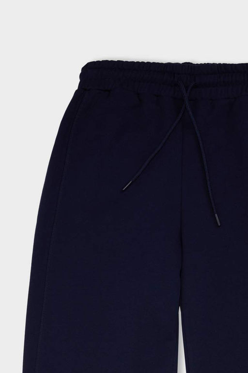 Стандартный крой, базовые спортивные штаны для бега с плоской талией, эластичные, широкие, длинные, из плотной ткани - Defacto фото 2