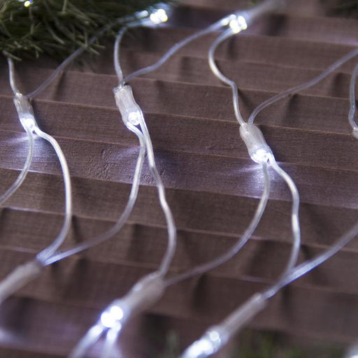 Гирлянда «Сеть» 2×1.5 м, IP44, УМС, прозрачная нить, 192 LED, свечение белое, 220 В