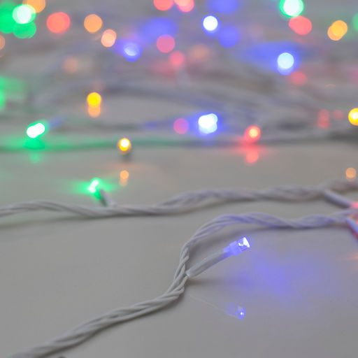 Гирлянда Нить 20 м, IP20, белая нить, 200 LED, свечение мульти, 8 режимов, 220 В - Luazon lighting фото 5