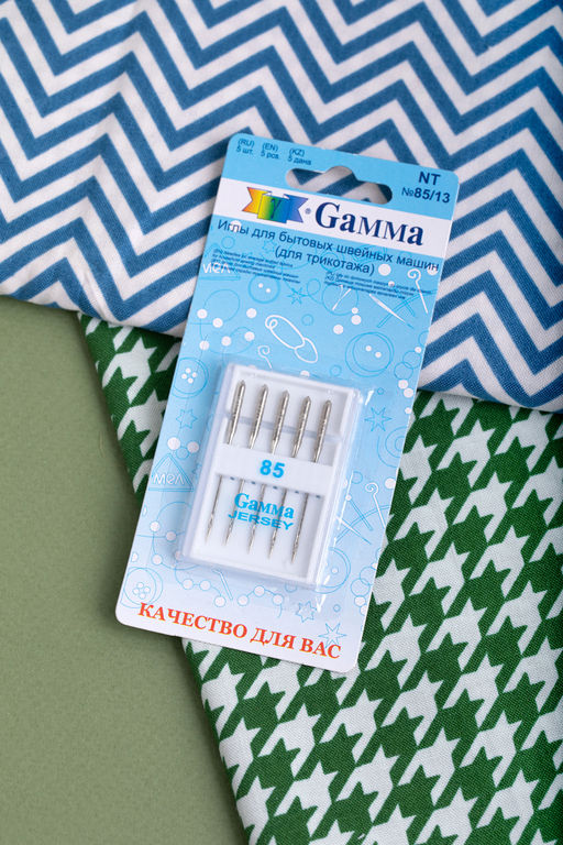 Иглы для быт. шв. машин Gamma NT № 85 для трикотажа 5 шт в блистере №85