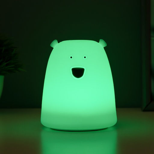 Фигурка светящаяся RISALUX «Антистресс мякиш мишка», LED-ночник, RGB, от батареек 3×ААА, 9×9×10.5 см