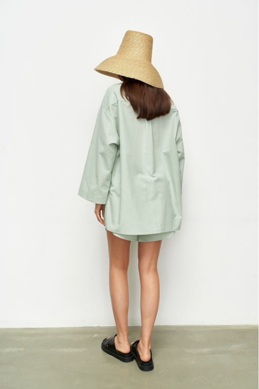 Костюм лён рубашка/шорты Irish Mint - Erist store фото 6