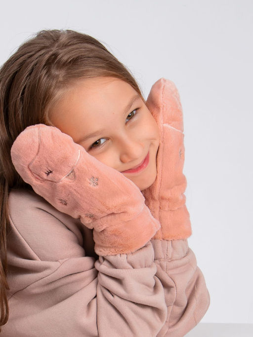 Варежки детские меховые Kim Lin  фото 4