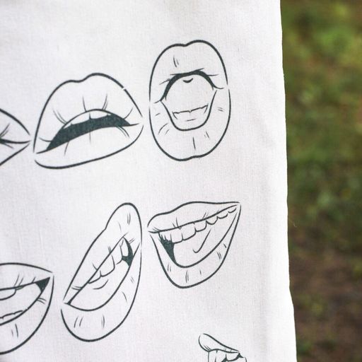 Эко-шоппер из 100% хлопка "LIPS"