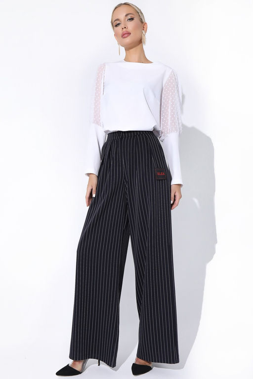 Брюки Верди (полоска/черника)