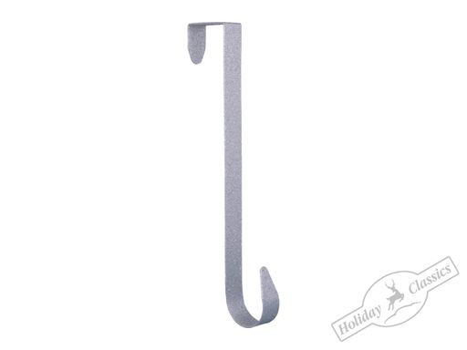 Крючок серебряный искристый для рождественского венка, 31 см