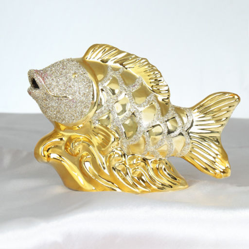 Статуэтка Золотая рыбка 13 см / W3337 /уп 48/ - ГалеонТрейд фото 3