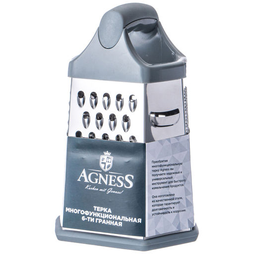 ТЕРКА 6-ТИ ГРАННАЯ 12,7*10,7 СМ. ВЫСОТА=19,5 СМ. НЖС+ПЛАСТИК - Agness фото 2