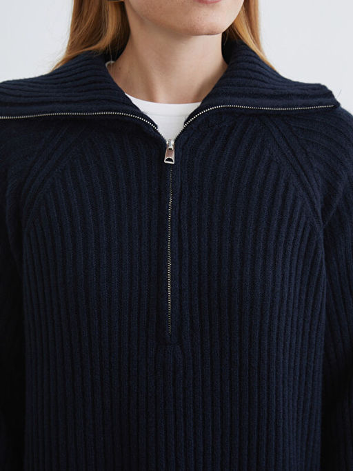 Polo Yaka Triko Elbise