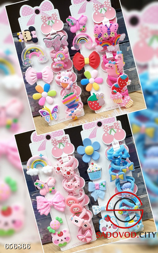 Детский набор заколок и резинок