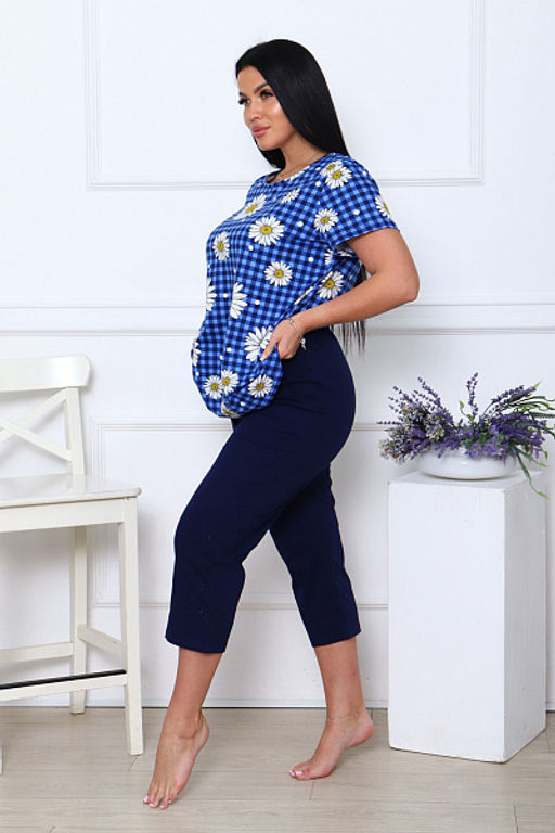 Костюм с бриджами, синий клетка (891-3) - Плиона фото 6