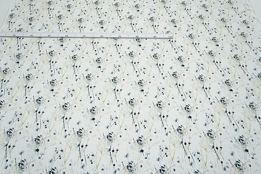 Вискозный атлас (Digital) Утренняя свежесть цв.белый, ш.1.5м, вискоза-100%, 125гр/м.кв - Купава фото 2