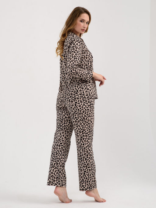 Пижама Оптима Энимал хлопок бежевая  фото 45