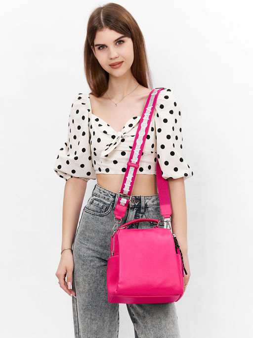 LACCOMA рюкзак Лилу-Л815-фуксия эко кожа хлопок фото 9