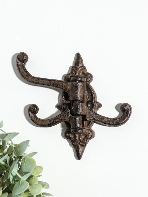 Крючки декоративные чугун развижные "Вензель" 14х14,5х2 см