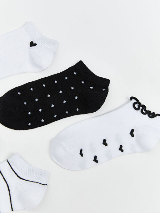 Desenli K?z ?ocuk Patik ?orap 5li