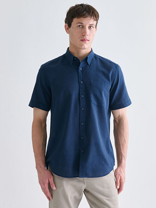 Regular Fit K?sa Kollu Arm?rl? Erkek G?mlek