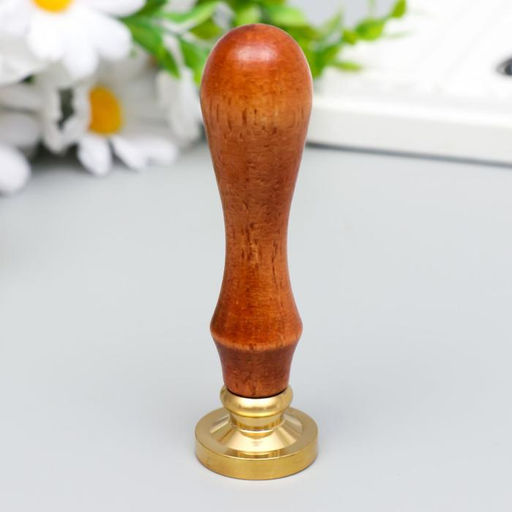 Печать для сургуча с деревянной ручкой «Корона с буквой F», 9×2.5×2.5 см