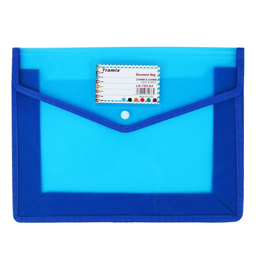 Папка-конверт на кнопке А4, 500 мкр, с расширением, горизонтальная, карман для визиток, МИКС - Simaland фото 11