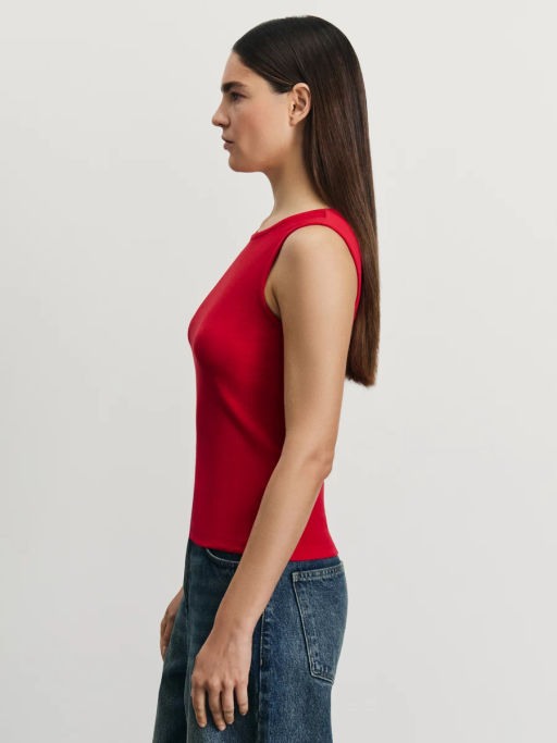 Топ с декоративным вырезом на спине / Zarina  фото 4