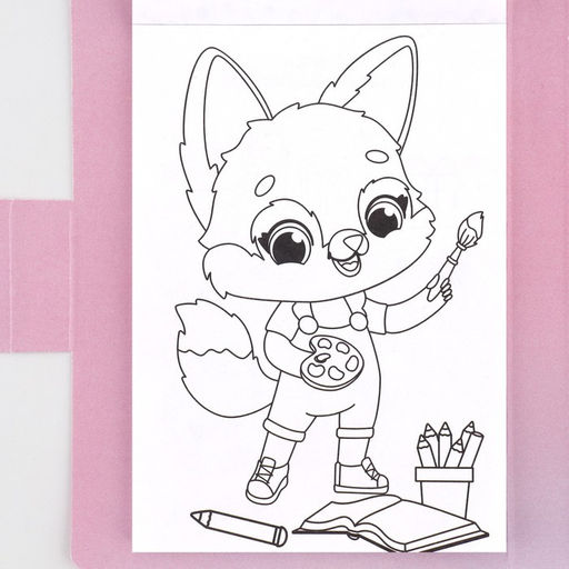 Подарочный набор, в открытке: отрывной блок с заданиями и карандаши «8 марта: Яркая звездочка»