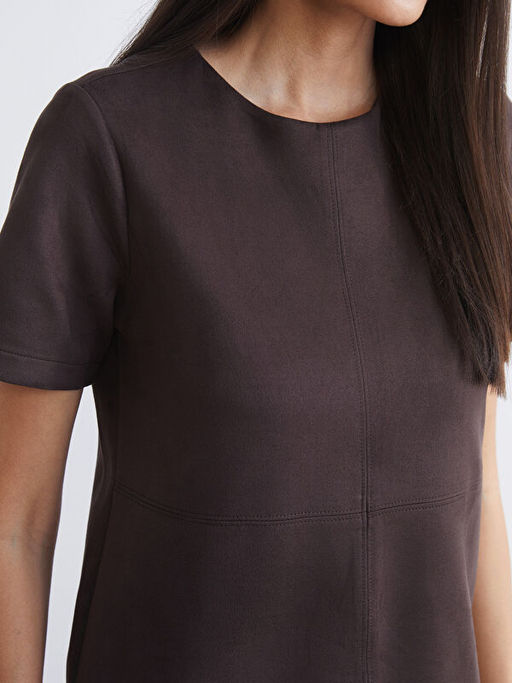 Bisiklet Yaka Mini Elbise