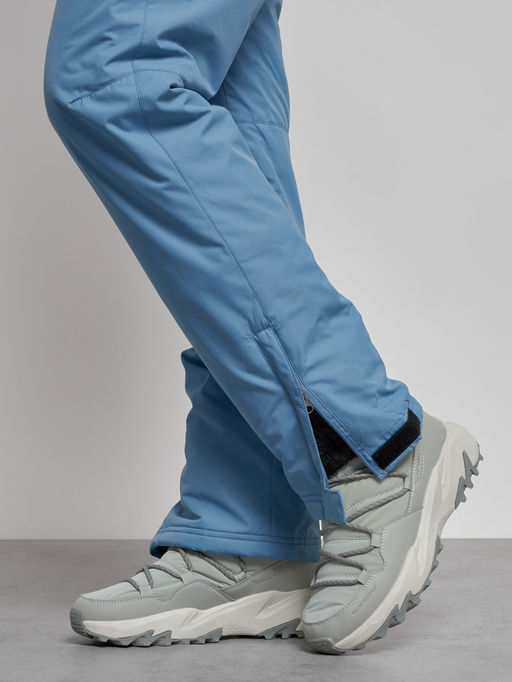 Полукомбинезон утепленный женский зимний горнолыжный голубого цвета 7601Gl - Colannia фото 11