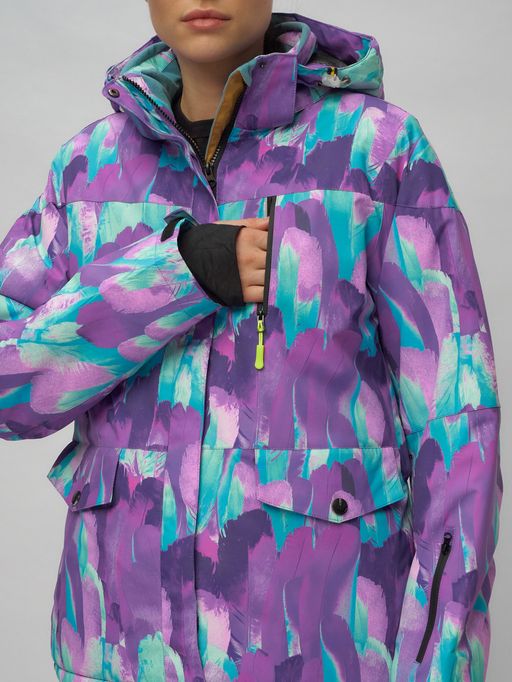 Горнолыжный костюм женский фиолетового цвета 02302-1F - Chunmai фото 11