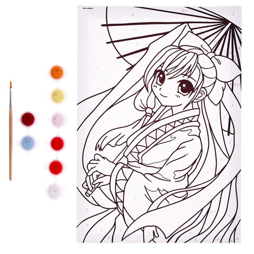 Картина по номерам Под зонтом, 20 30 см - Школа талантов фото 5