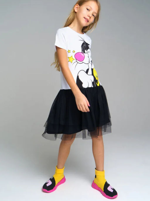 PlayToday / Платье трикотажное для девочек  фото 4