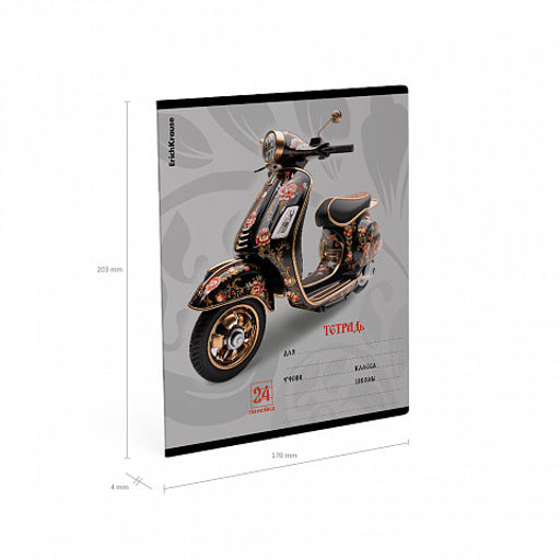 Цена за 10 шт. Тетрадь школьная ученическая ErichKrause Souvenir, 24 листа, линейка (в плёнке по 10 шт.)_MIX-PACK фото 10