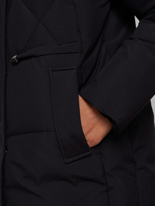 Зимняя женская куртка модная с капюшоном черного цвета 52302Ch - Holdluck фото 12