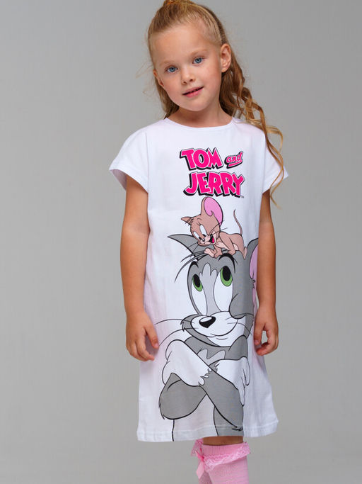 Сорочка ночная PlayToday Tom and Jerry для девочки хлопок с эластаном в ассортименте фото 3